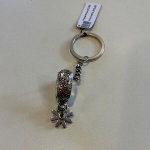 Ariat Silver Spur Keychain with Intricate Design NWT